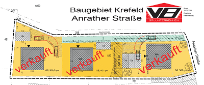 Lageplan Baugebiet Anrather Straße